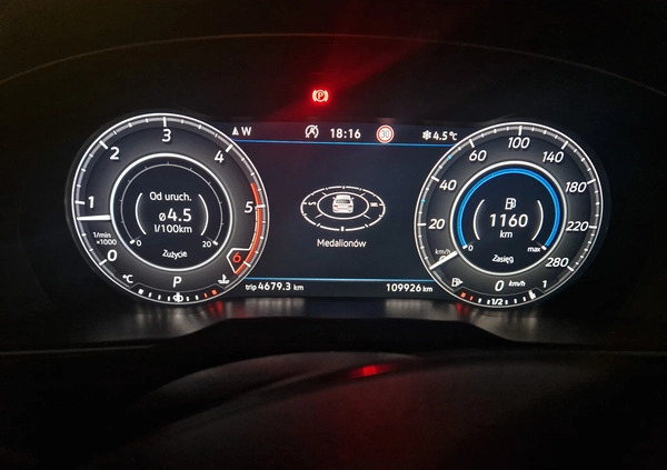 Volkswagen Arteon cena 114999 przebieg: 110290, rok produkcji 2018 z Chodecz małe 46